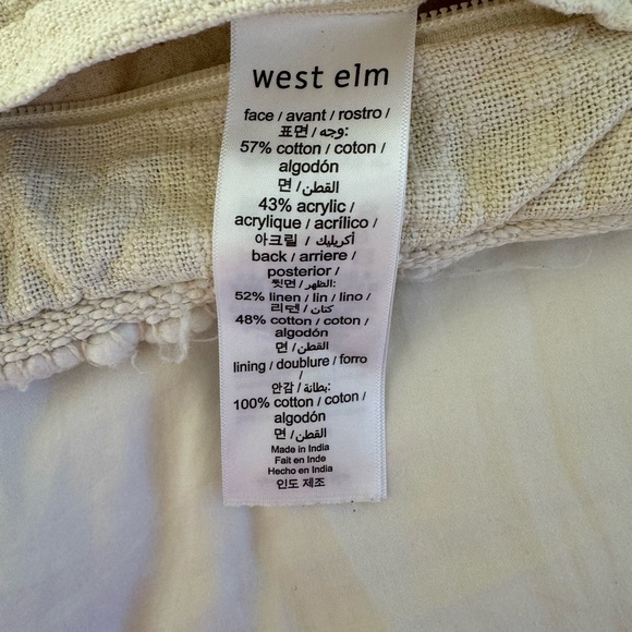 West Elm Soft Corded Pillow Covers (set of 2) 24x24 - Picture 6 of 13